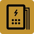 Here's an alt tag for the image: Power supply unit icon.